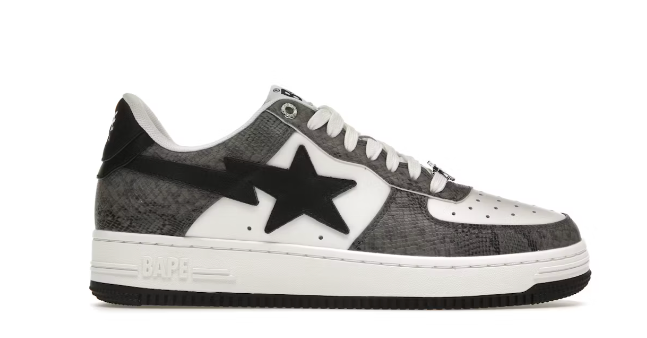 A Bathing Ape Bape Sta Snake Skin Black