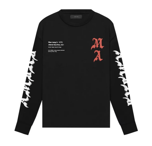 Amiri x Wes Lang Solar Kings Long Sleeve Tee Black