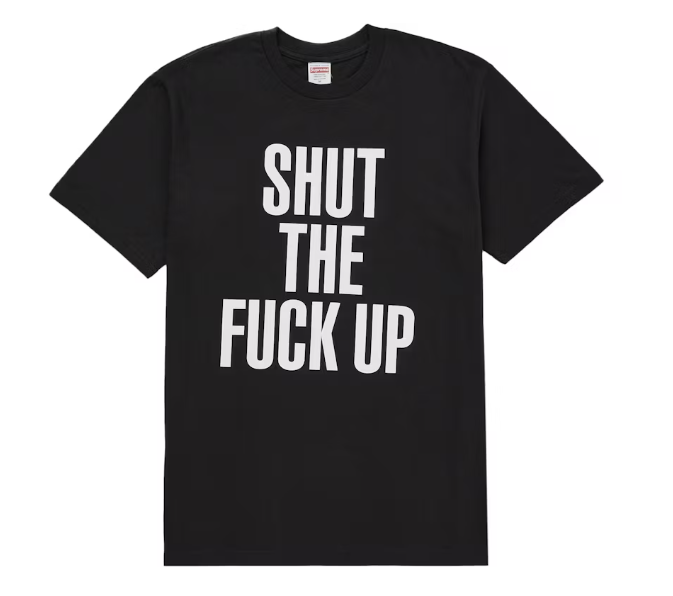 Supreme Number (N)ine Shut Up Tee Black