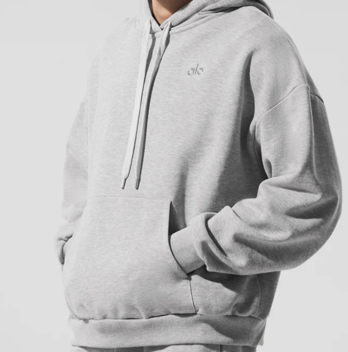 Alo Accolade Hoodie & Sweatpant Heather Grey Set