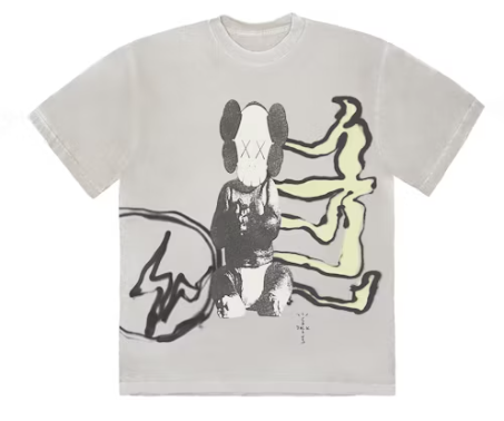 Travis Scott Cactus Jack Kaws For Fragment Tee Aged Yellow