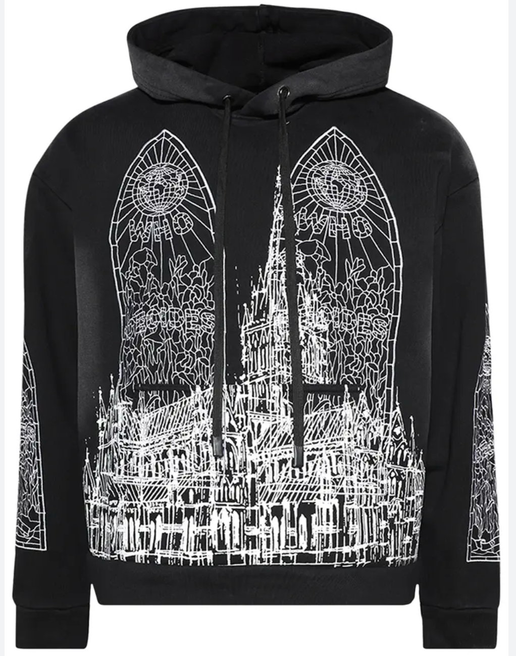 Who Decides War Cathedral Hooded Pullover Coal