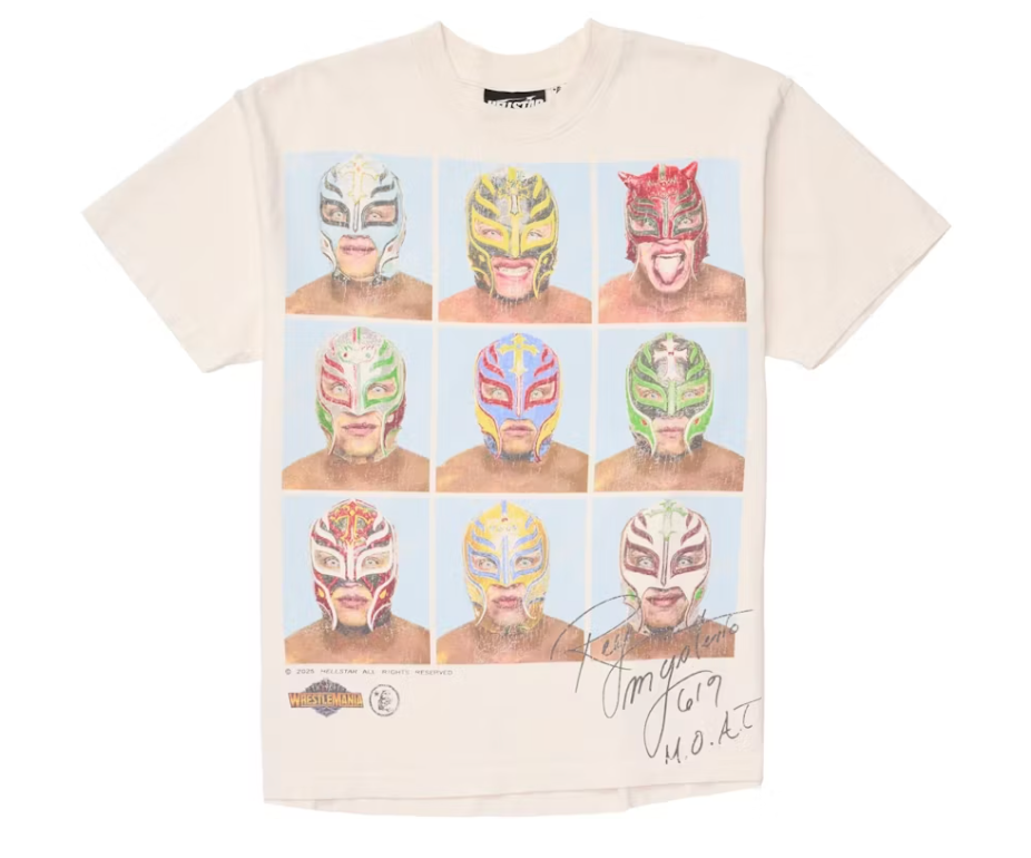 Hellstar Wrestlemania Rey Mysterio T-Shirt Cream White