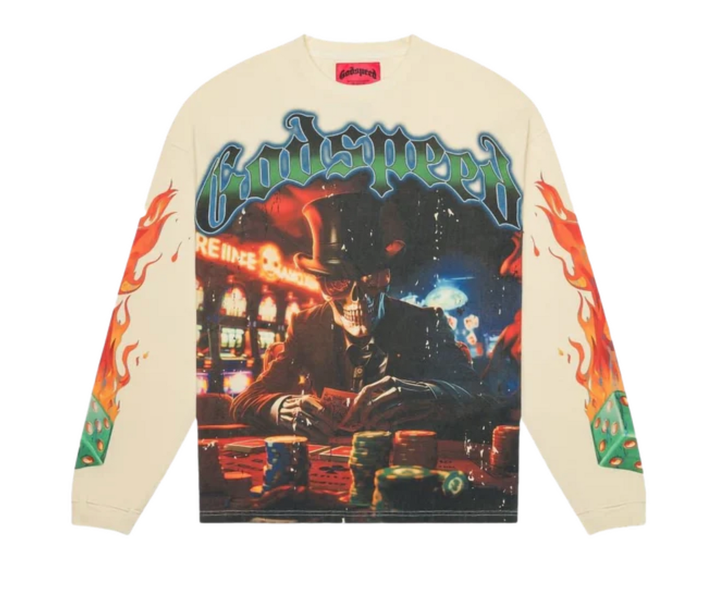 Godspeed Life's A Gamble Longsleeve T-Shirt Bone