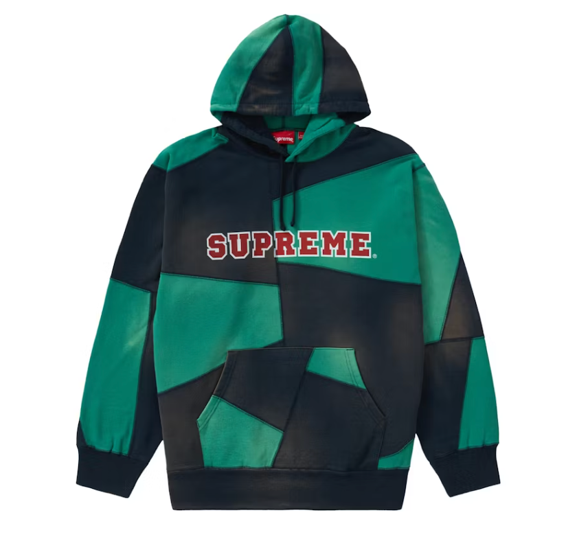 Supreme Patchwork Hooded Sweatshirt & Sweatpant Set Navy