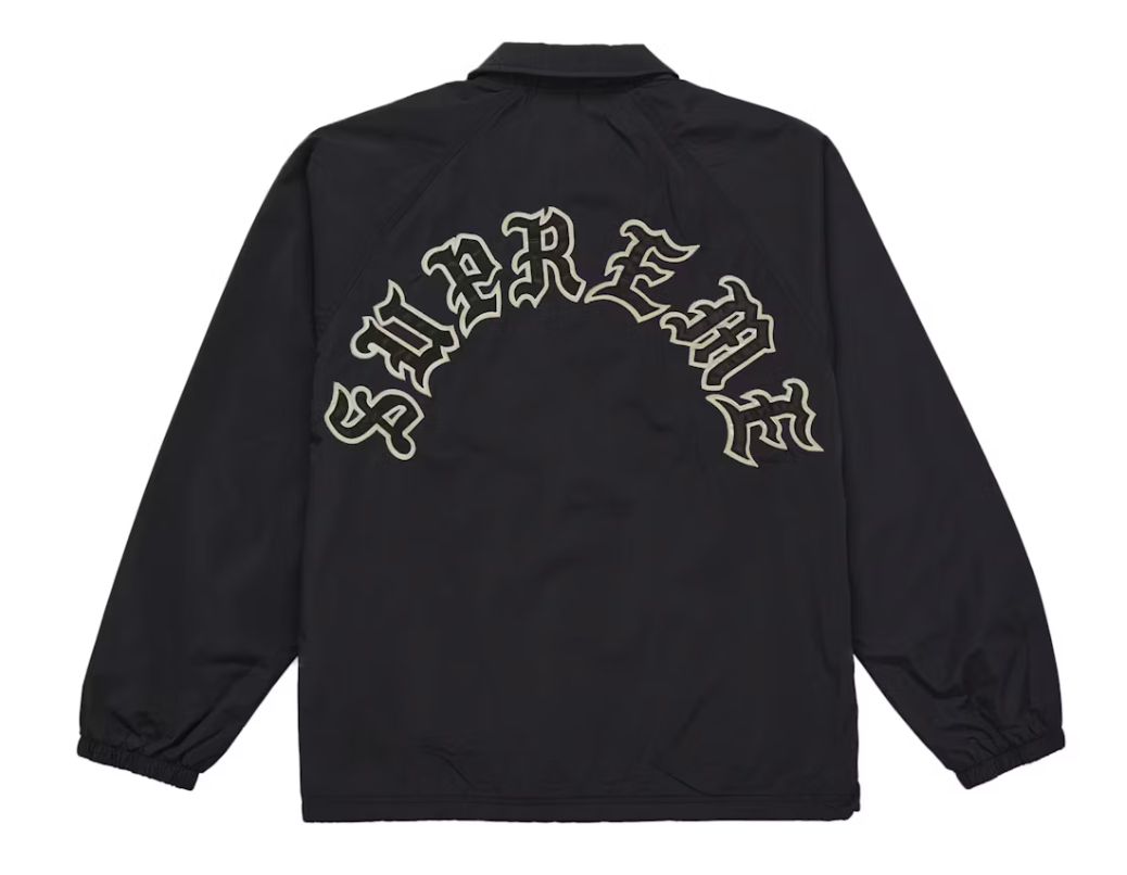 Supreme Old English Arc Coaches Jacket Black