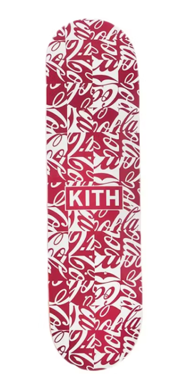 Kith x Coca-Cola Cubed Skate Skateboard Deck Red