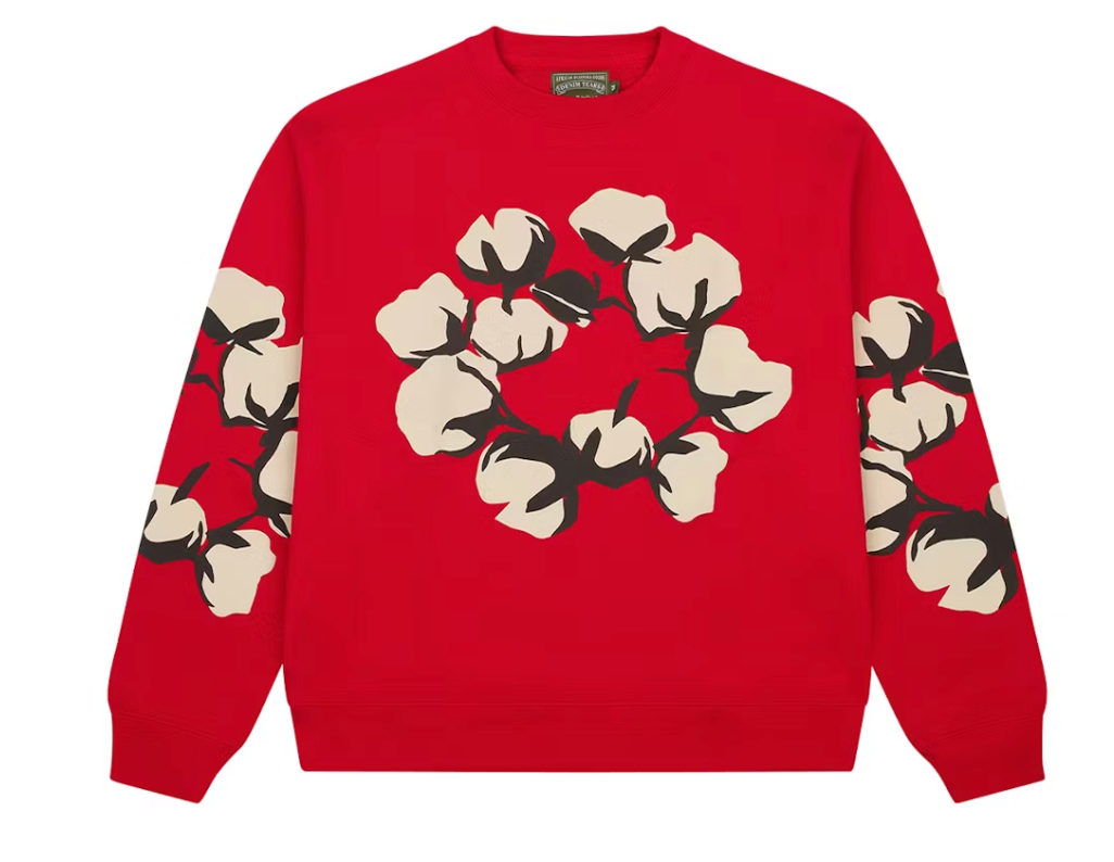 Denim Tears x CPFM Cactus Tears Crewneck Red