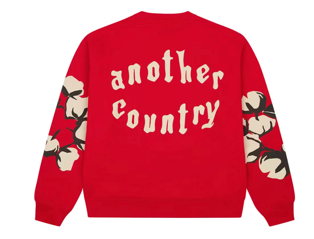 Denim Tears x CPFM Cactus Tears Crewneck Red