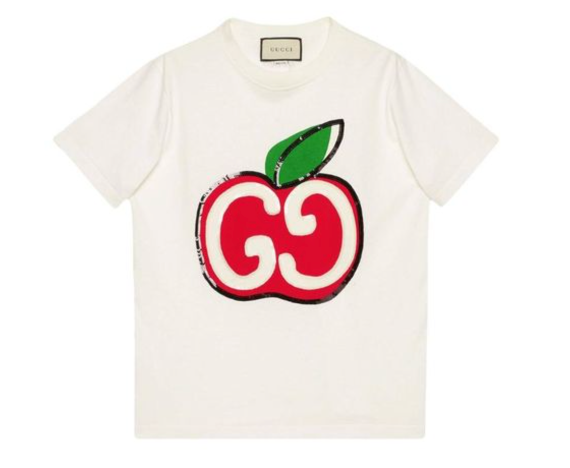 Gucci Apple Print T-Shirt White