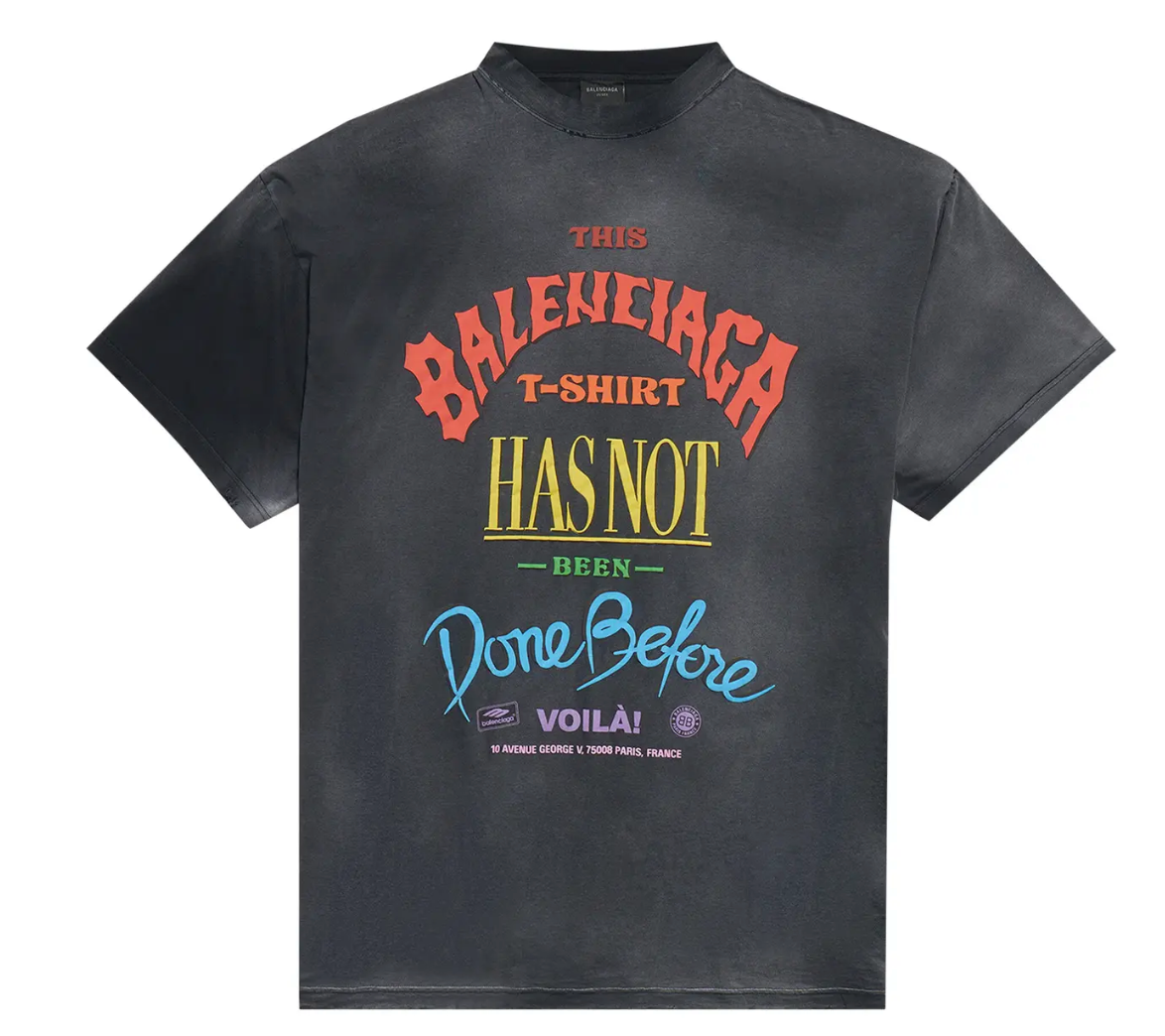 Balenciaga Not Been Done T-Shirt Washed Out Black