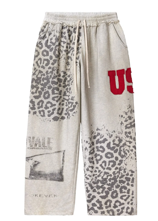 Vale Forever Cheetah Sweats Grey