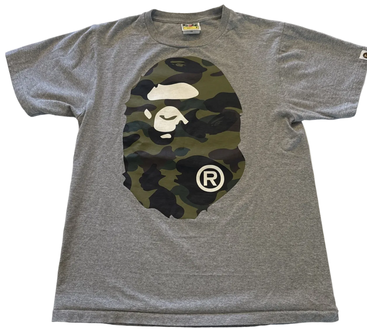 BAPE 1st Camo Big Ape Head T-Shirt Grey