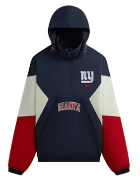Kith x NFL 47 Giants Quarter Zip Anorak With Hood Nocturnal