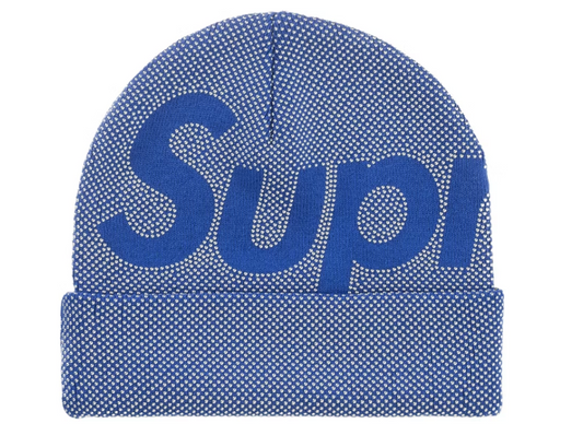 Supreme Studded Knockout Big Logo Beanie Blue