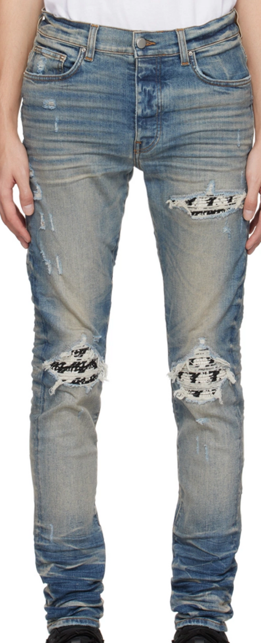 Amiri MX1 MA Repair Jeans Vintage Indigo