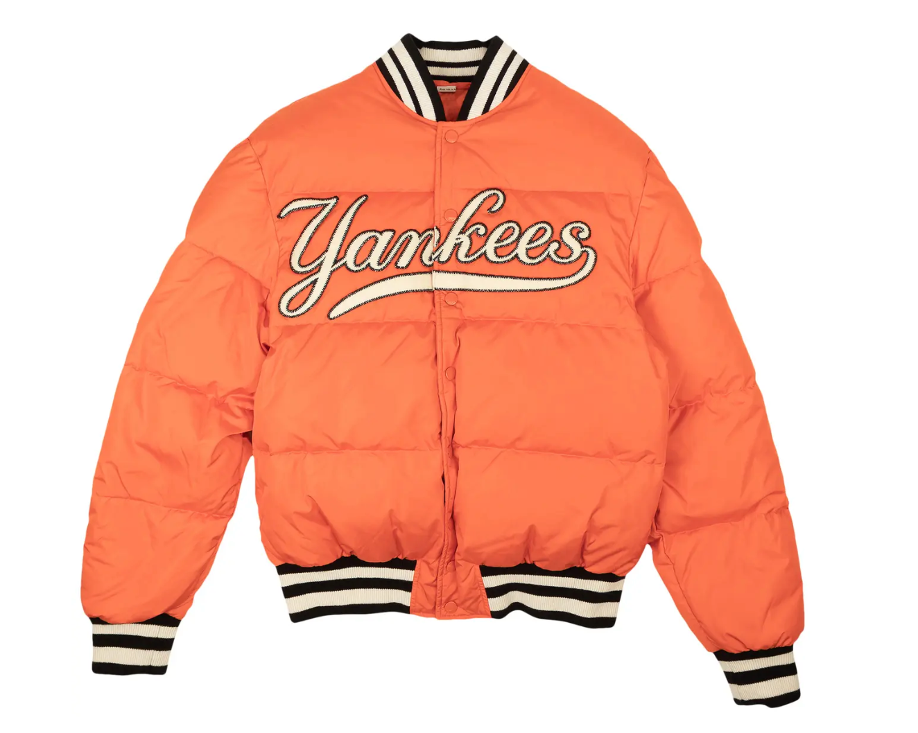Gucci Yankees Goose Down Bomber Jacket Orange