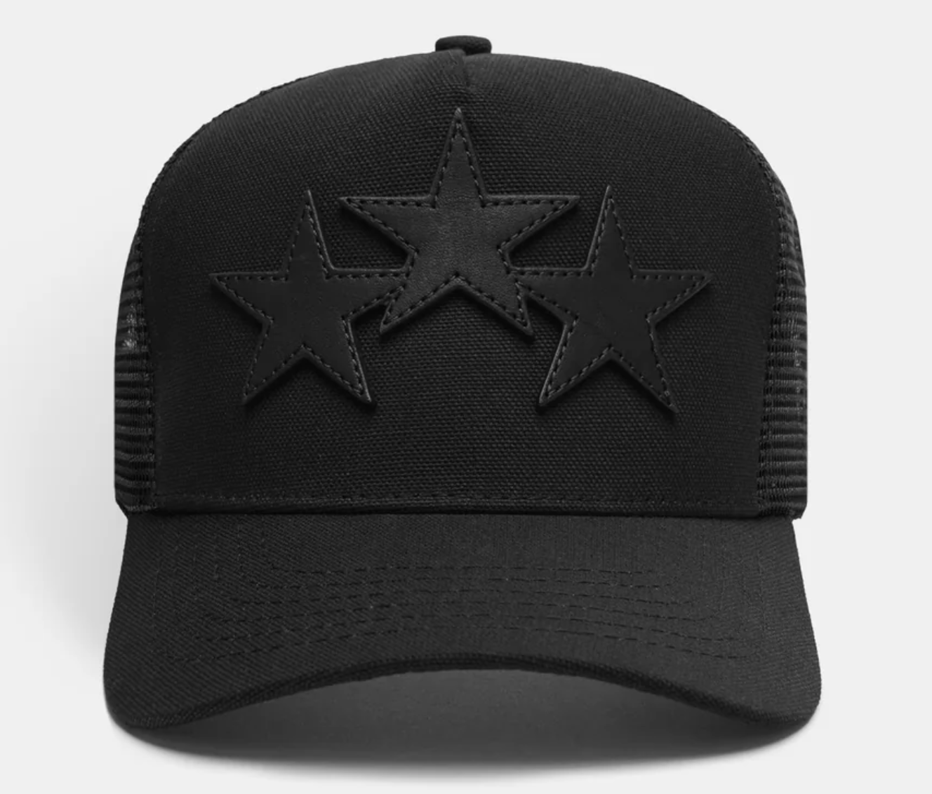 AMIRI 3 Star Trucker Hat Black