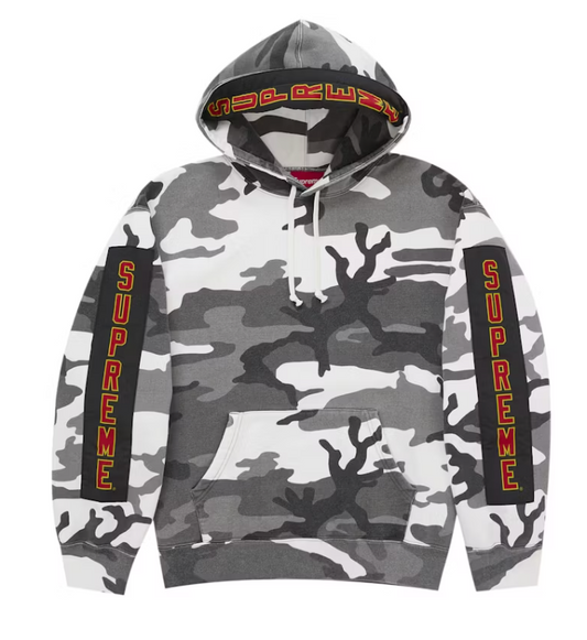 Supreme Woven Patches Hooded Sweatshirt Snow Camo