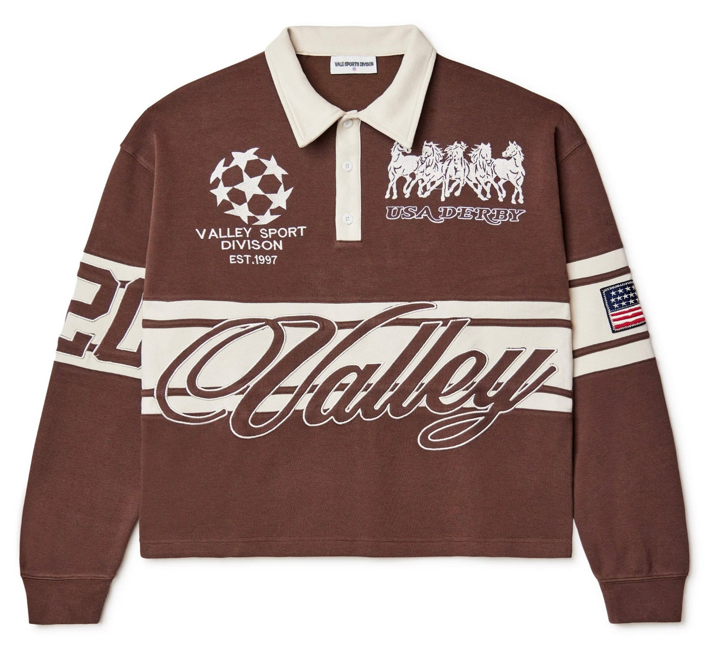 Vale Forever Chocolate Derby Rugby L/S Brown