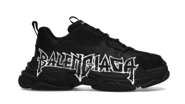 Balenciaga Triple S DIY Metal Artwork Black
