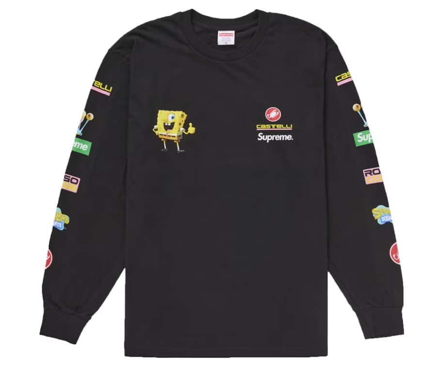 Supreme SpongeBob/Castelli Racing L/S Tee Black