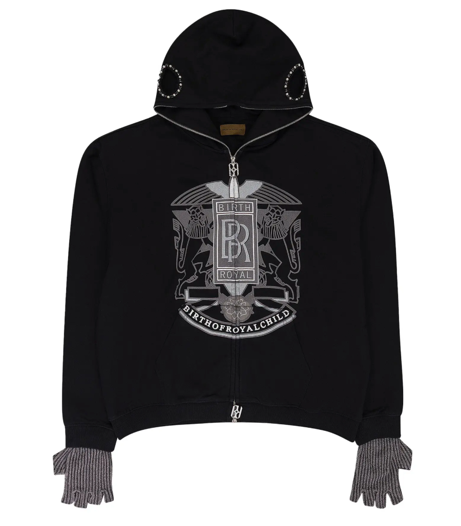 Birth Of Royal Child Royce Crown Hoodie Black