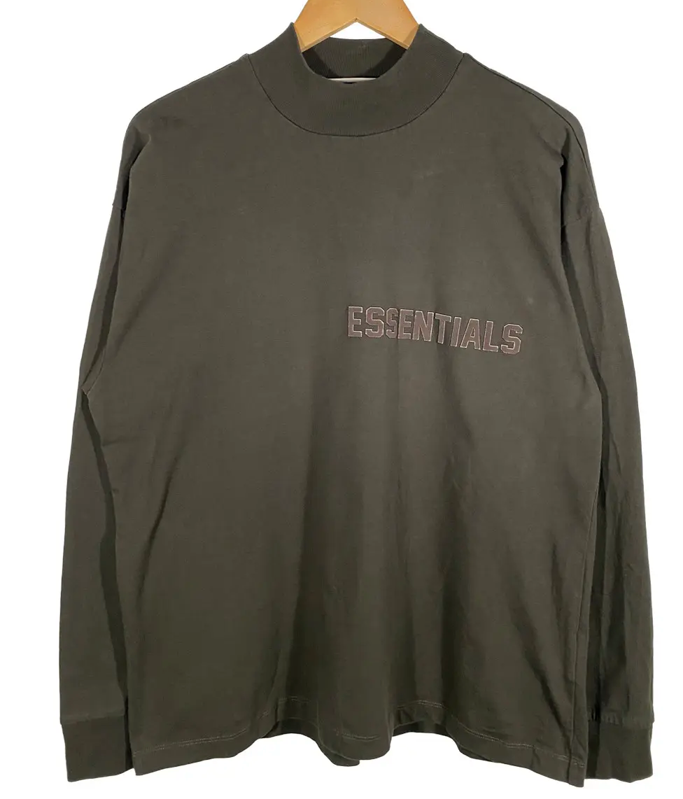 Fear of God Essentials Mock Neck Long Sleeve Tee Taupe