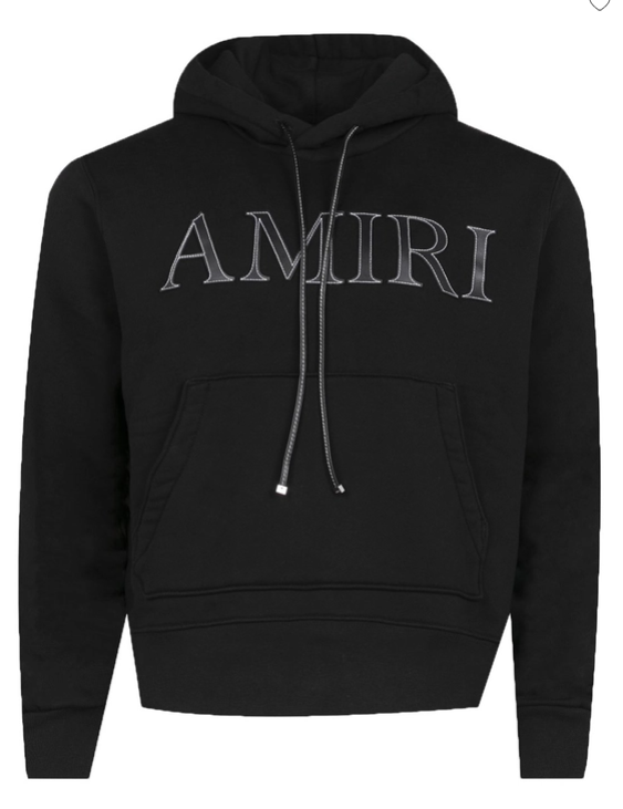 Amiri Stitch Logo Hoodie Black