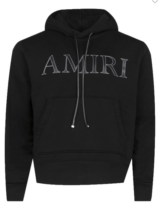 Amiri Stitch Logo Hoodie Black