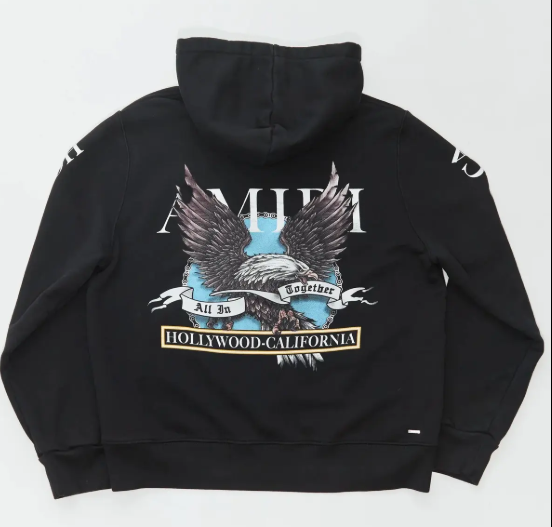 AMIRI Eagle Hollywood Hoodie Black