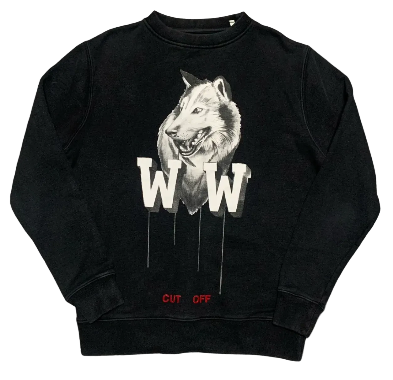 Off White Medium Wolf Crewneck Black