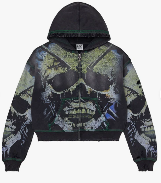 Vale Forever Gravedigger Zip Up Hoodie Black