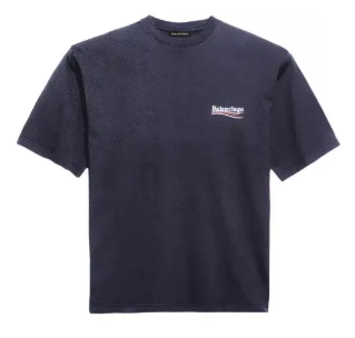 Balenciaga Political Campaign Logo Tee Navy Blue