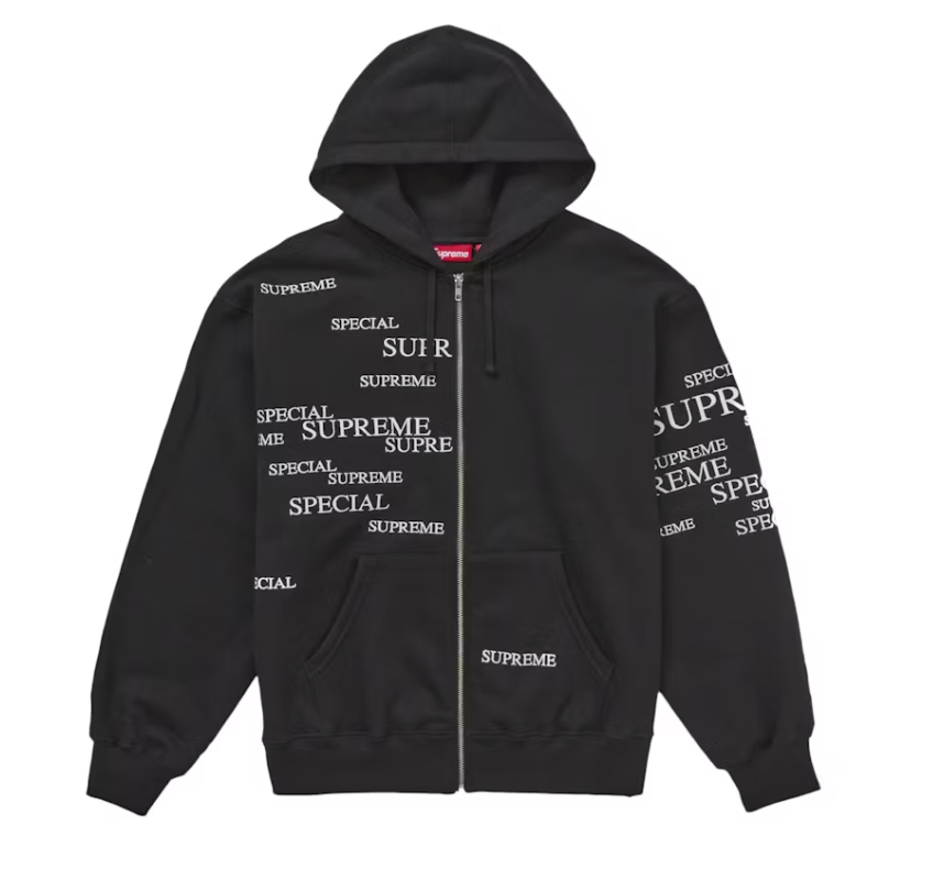 Supreme Special Zip Up Hooded Sweatshirt Black