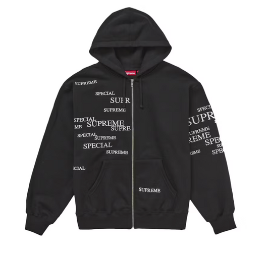 Supreme Special Zip Up Hooded Sweatshirt Black