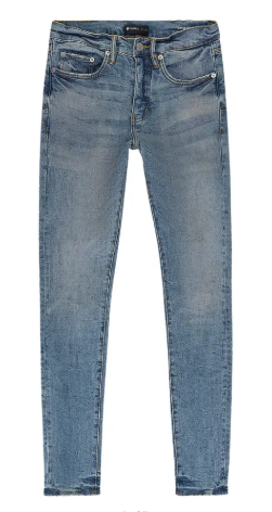 PURPLE BRAND Crinkled Skinny Jeans Indigo
