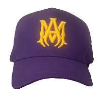 Amiri Embroidered MA Logo Hat Purple Yellow