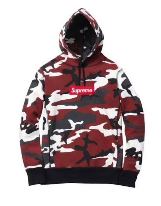 Supreme Box Logo Pullover Red Camo