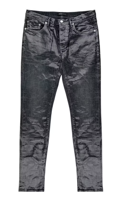 Purple Brand Tiled Overlay Jean Black