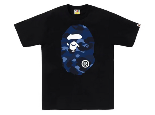 BAPE Color Camo Big Ape Head Tee Black/Navy