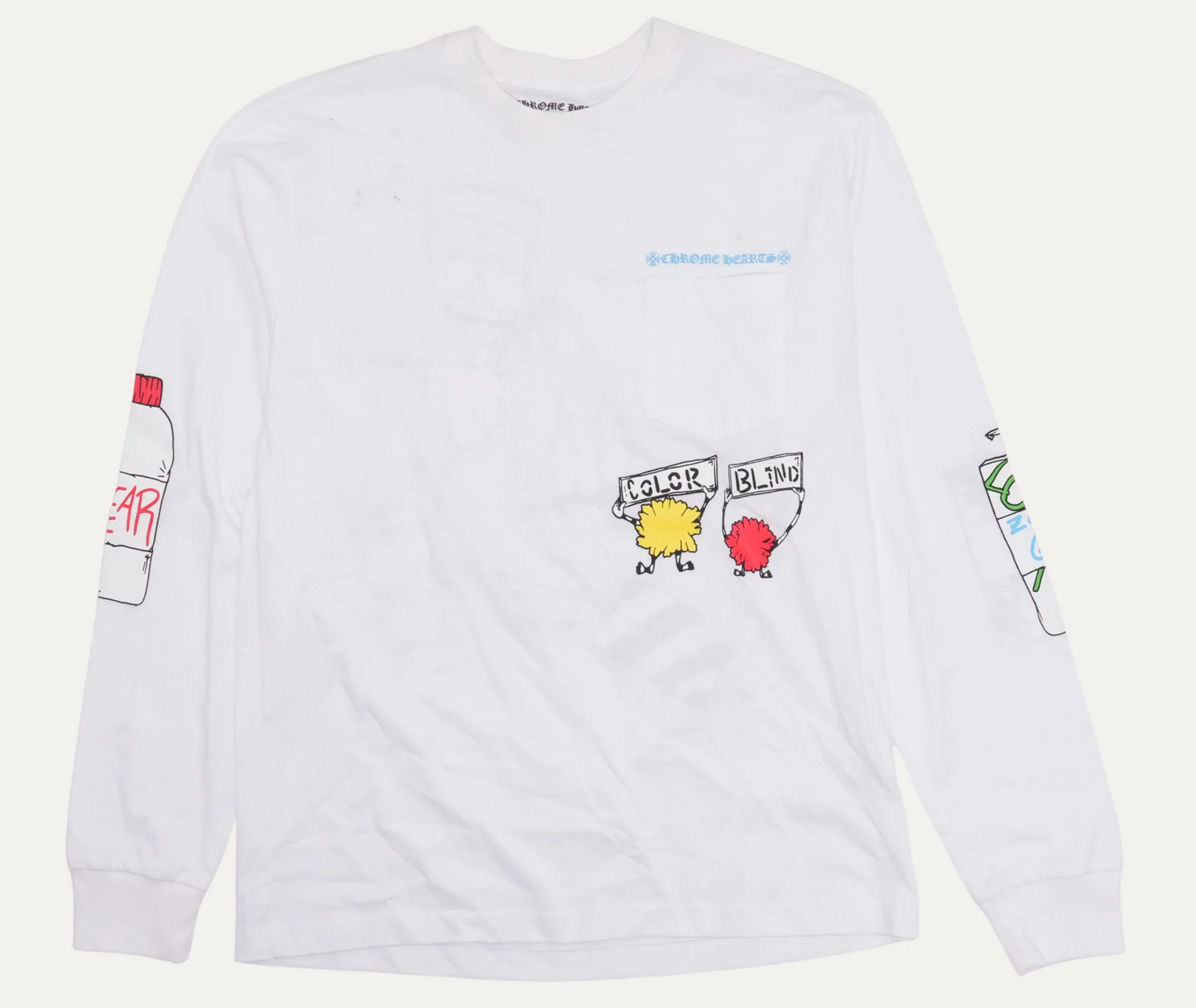 Chrome Hearts Matty Boy Retro Cycle Long Sleeve Pocket T-Shirt