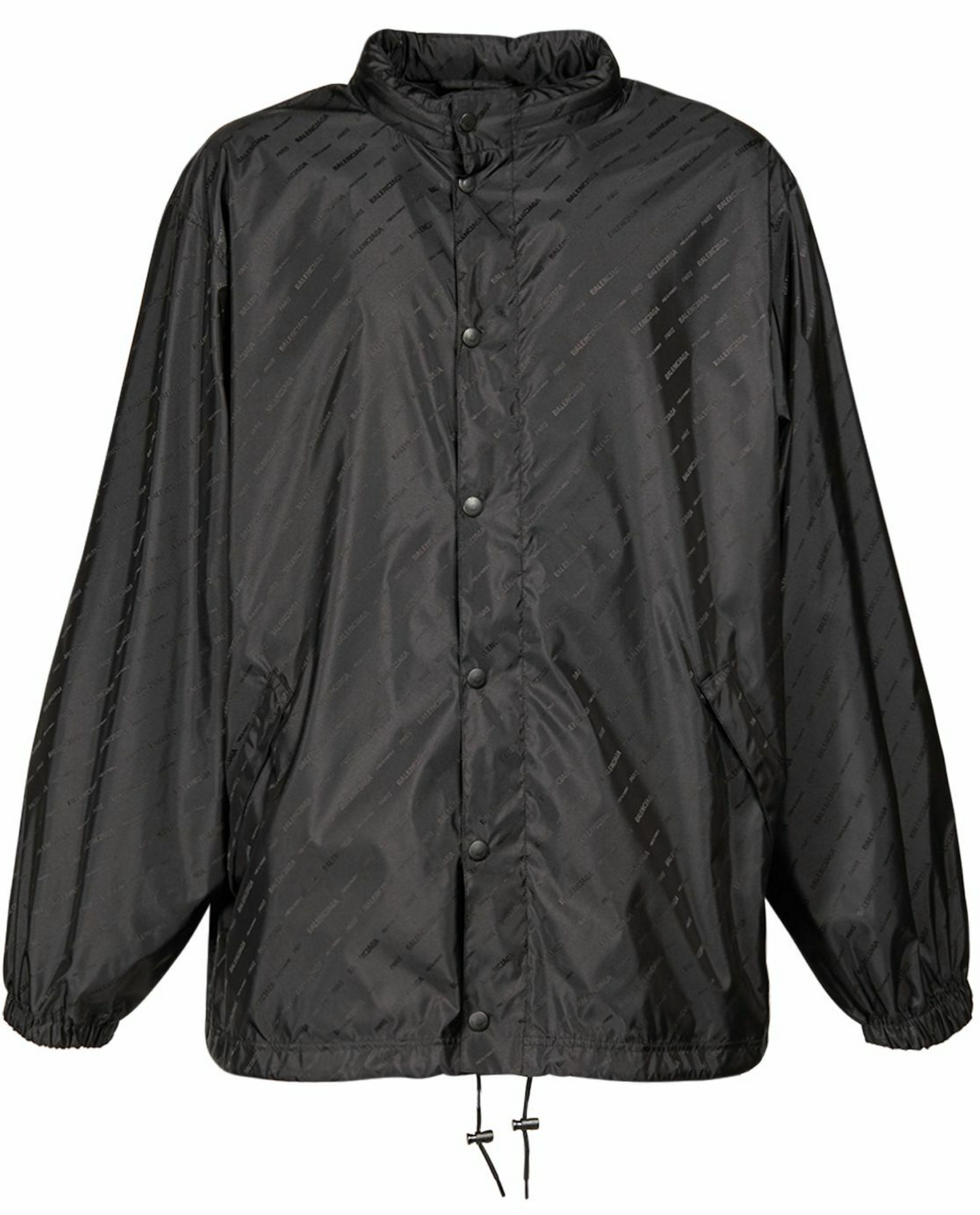 Balenciaga Logo Jacquard Nylon Rain Jacket