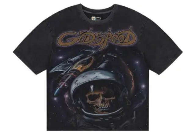 Godspeed Space Traveler Tee Black Wash