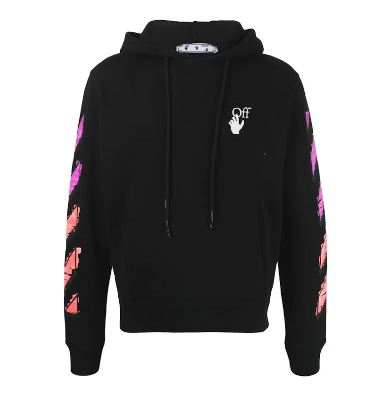 OFF-WHITE Marker Hoodie Black/Fuchsia