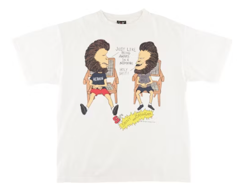 BAPE x Saint Mxxxxxx Heaven and Hell Tee Vintage White