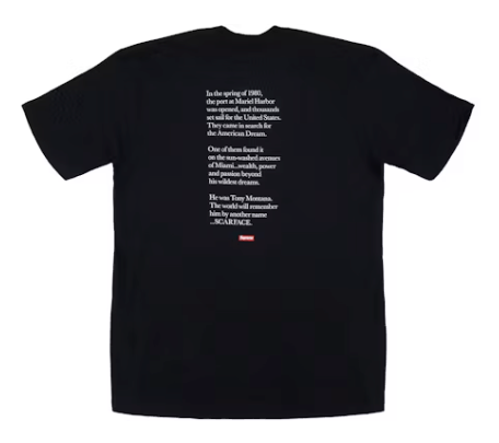 Supreme Scarface Friend Tee Black