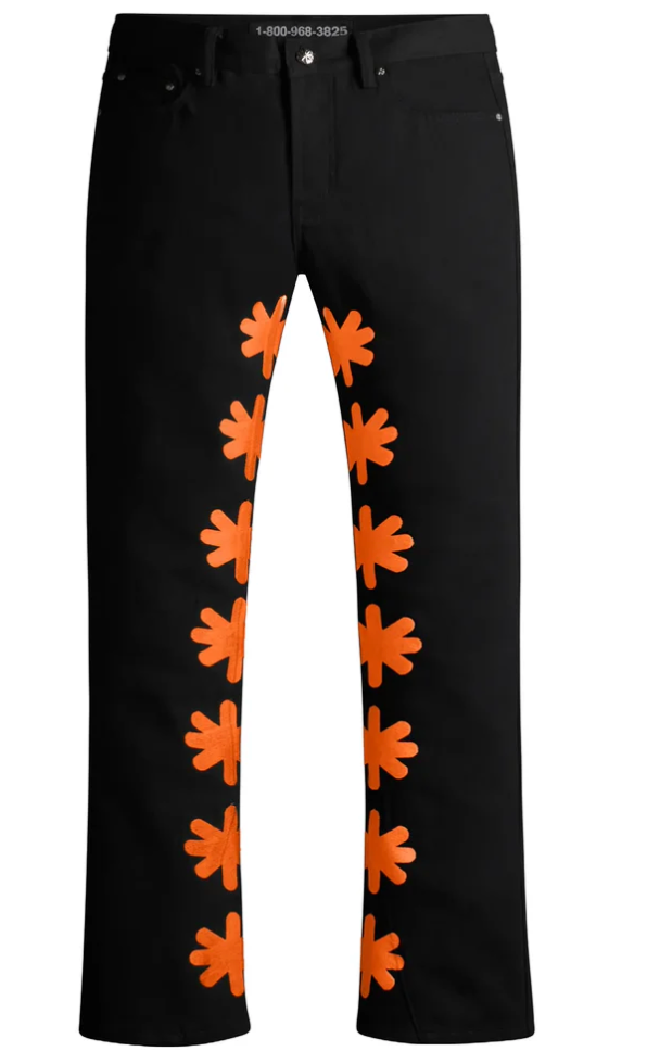 Lost Shdws Denim Pant Black/Orange