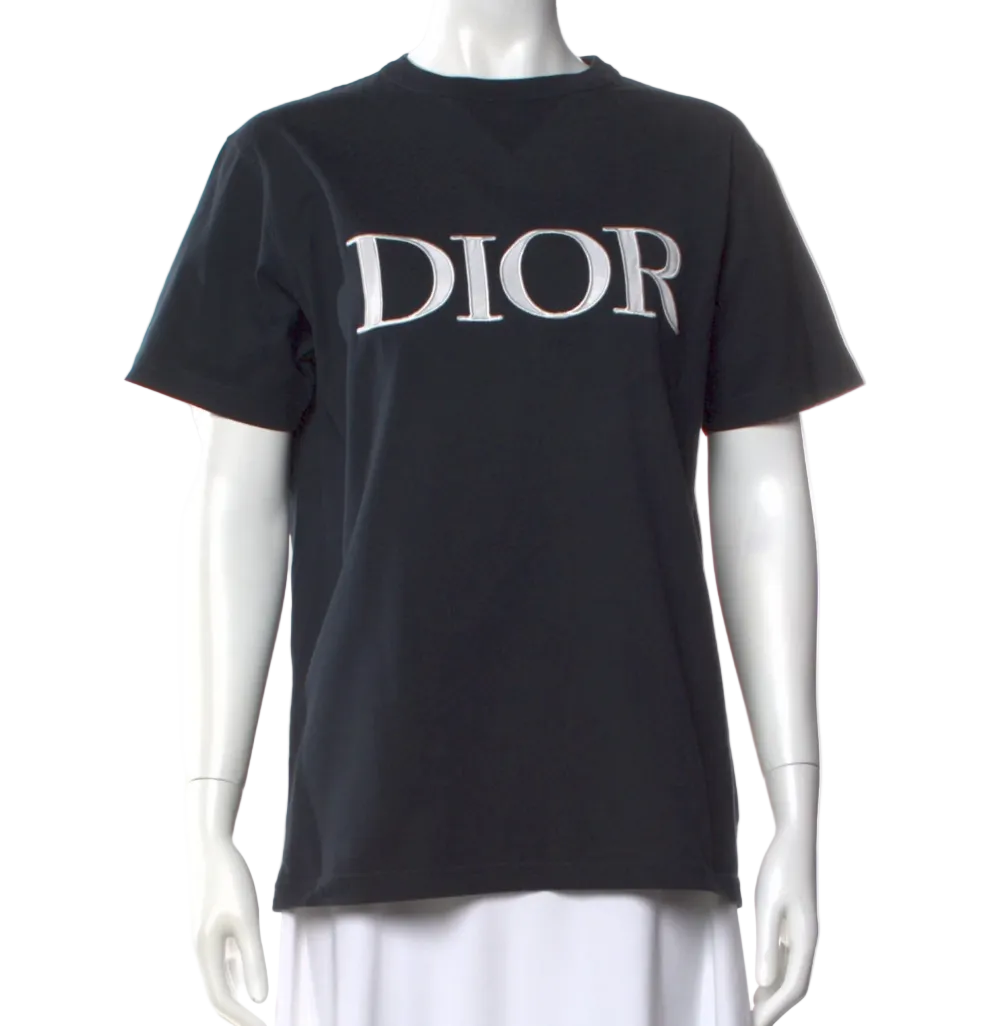 Dior 2021 Signature Logo T-Shirt Black