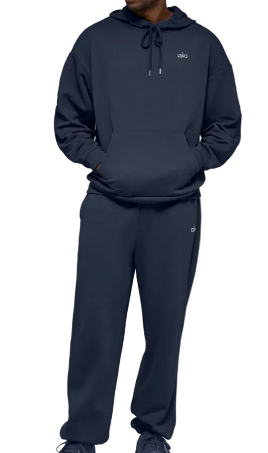 Alo Accolade Hoodie & Sweatpant Set Navy